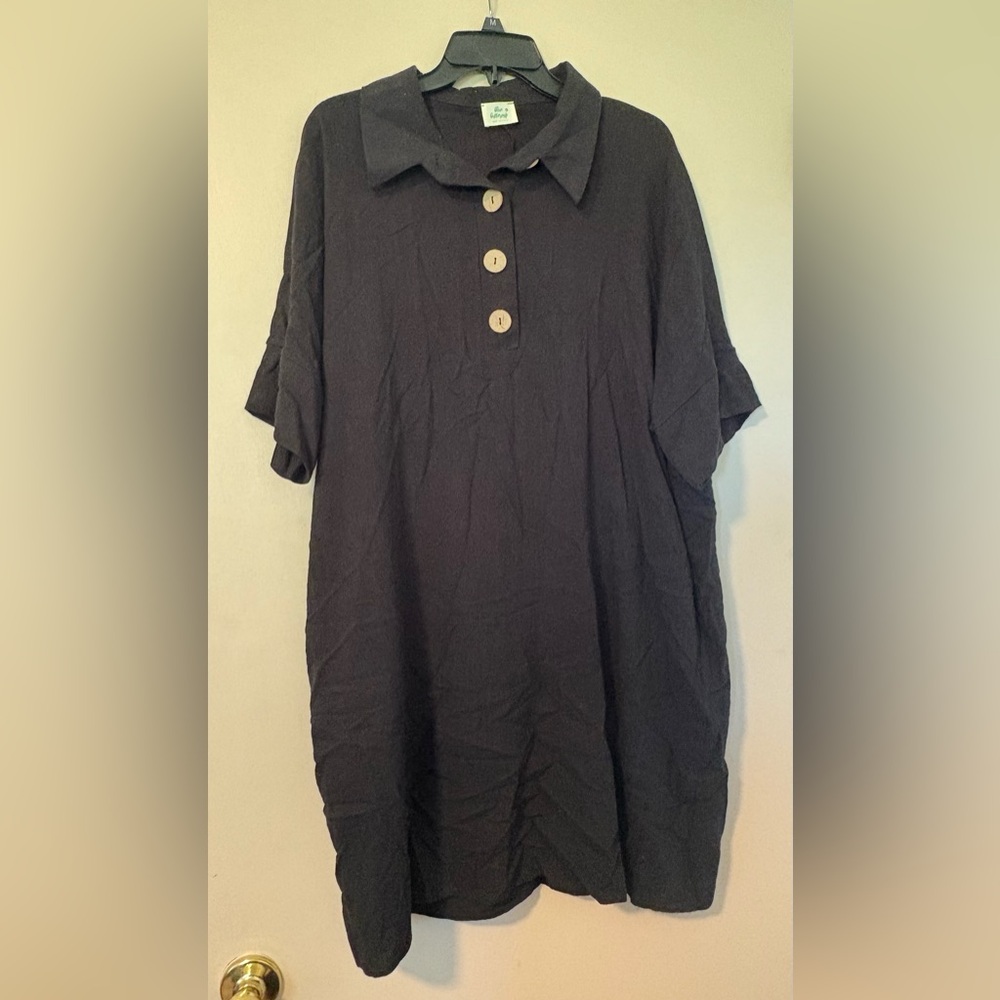 Blue Buttercup shirt dress small new without tags